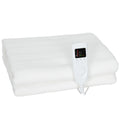 Couverture chauffante 2 personnes blanche 160 x 140 cm avec double commande