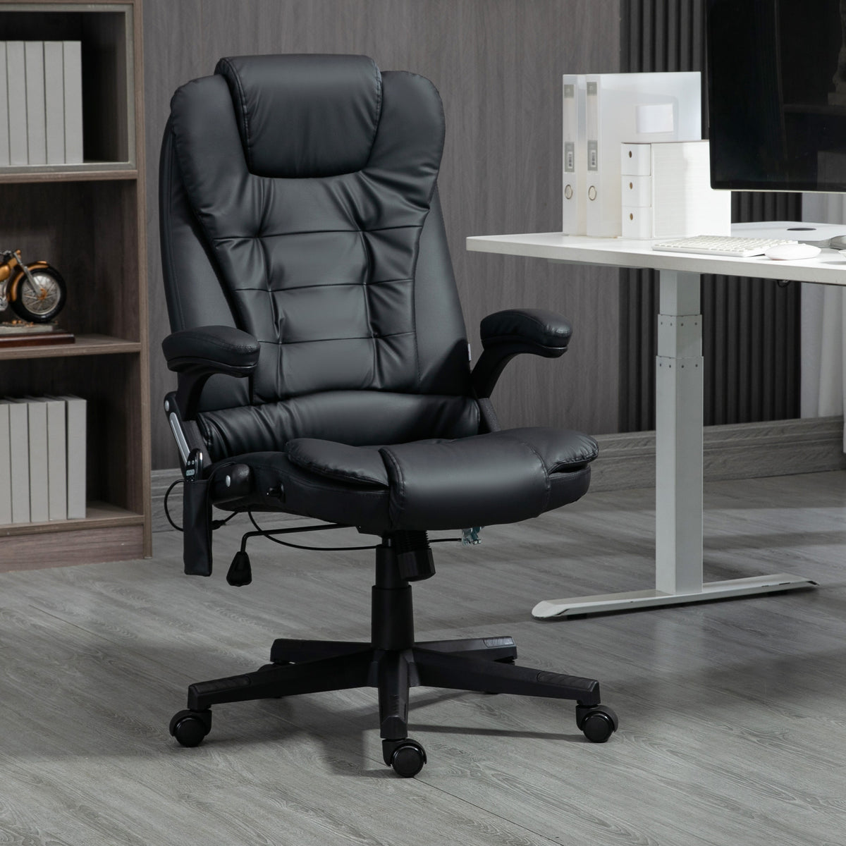 Fauteuil de bureau massant, vue de côté